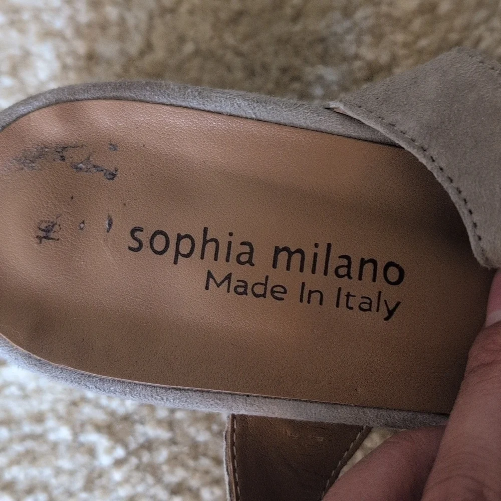 Sophia Milano Made In Italy Brown Strappy Heeled sandals sz 10